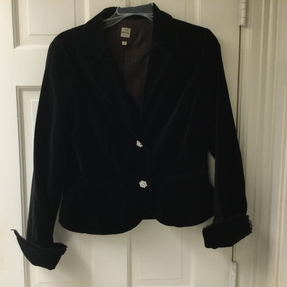 Black velvet blazer Old Navy  Medium